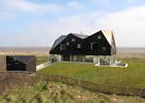 Norwegian practice JVA’s The Dune House on the Suffolk coast has a complex roof geometry and gabled roofs that are seen in the local seaside huts in the area.