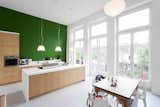 Kitchen, Wood Cabinet, Pendant Lighting, Wall Oven, and Cooktops  Photo 9 of 16 in An Old Amsterdam School Is Converted Into 10 Apartments