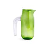 A chirpy green, dishwasher safe mug has a curvy, organic design.