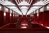 The hotel’s private 1960s-inspired whisky bar named the Hidden Room would fit nicely into an Austin Powers movie. Behind a secret door along the back of the public bar, one can enter a space that’s almost entirely red with red wall panels, scarlet floors, banquettes, and tables.