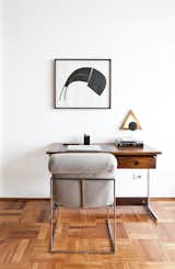 Office, Chair, Desk, Study Room Type, and Medium Hardwood Floor  Photo 11 of 12 in This Renovated Pad in São Paulo's Iconic Lausanne Building Is a Breath of Fresh Air