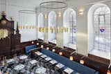 Dining Room, Pendant Lighting, Table, Chair, Bench, and Wall Lighting  Photo 3 of 16 in A Historic Church in London Hosts a New Cantonese Restaurant and Art Gallery