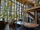 A home with tall glass walls near Lake Rosseau in Ontario, Canada