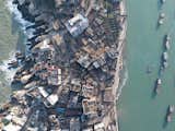 An aerial view of Huangqi Peninsula in China’s Fujian Province reveals the dense built environment.