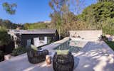 Outdoor, Small Pools, Tubs, Shower, Plunge Pools, Tubs, Shower, Back Yard, Hot Tub Pools, Tubs, Shower, and Small Patio, Porch, Deck The pool is located in the rear yard, where the Hollywood Sign can be seen.  Photos from Outside