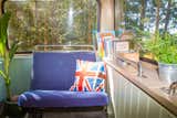Details such as the Union Jack cushion give the interior a cool, vintage-inspired British vibe.