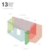 Axonometric view of 13 Square Meter House.  Photo 14 of 15 in This Tiny 140-Square-Foot Apartment Boasts Comfort and Function