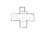 Here is a look at the floor-plan drawing.

  Photo 10 of 12 in Five Modular Cabins Form a Sculptural Catskill Abode