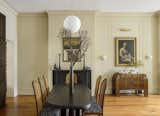 A Lawson Fenning Rough dining table by Collection Particulaire and Milo Baughman caned chairs with BBDW fabric complete the look of this room.


