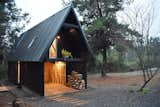 Exterior, Metal Roof Material, Gable RoofLine, Cabin Building Type, and Metal Siding Material The cabin is composed of six prefabricated modules placed side by side atop a six-meter long iron frame.  Photos from A Patagonian Prefab Cabin Is Built to Withstand Volatile Climates