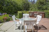 A back patio allows for outdoor dining.
