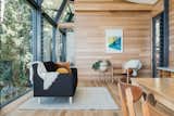Except for the ceiling and bathroom floor, the entire interior is clad in blackbutt timber, which is also used for all the joinery.&nbsp; &nbsp;