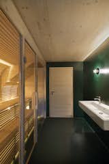 A sauna and bathroom are located in the basement.