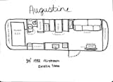 Floor plan sketch  Photo 21 of 21 in Before & After: Augustine the Airstream Gets a Chic DIY Makeover