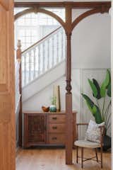 The designers/owners kept the home's original Arts and Crafts style posts.