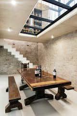 Standing within the conservatory, a glass floor allows one to see through to the wine cellar below, which is accessible via a seamlessly integrated trap door.&nbsp;