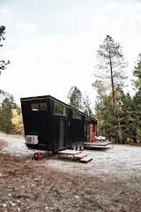 Land Ark RV’s Draper is a midcentury modern-inspired tiny house with clean lines, a simple and elegant layout, and an angled ceiling.&nbsp;&nbsp;