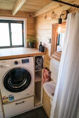 Sojourner tiny house bathroom and laundry