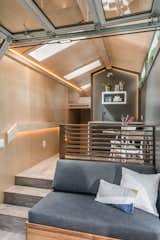 Inspired by Scandinavian and Japanese aesthetics, the modern Orchid tiny house features an interior clad in three-quarter-inch maple plywood.&nbsp;&nbsp;