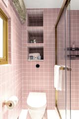 The Nate bathroom with pink tile