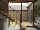Suntrap House staircase and courtyard