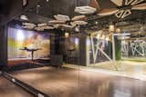 Writings on the Wall-Bright wall murals help break the monotonous tones of the design interiors.