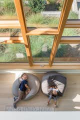 Two story space for conversation, reading or day dreaming