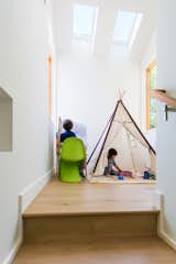 Extended stair landing adds useable space to the house,  playspace now, homework later.
