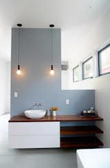 Custom Bath Vanity for a Modern Home, Los Angeles.  Designed and Fabricated in our Southern California woodshop.