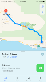 38 minutes to Los Olivos--the heart of Wine Country