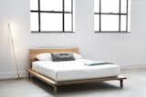 Kastella B101 is our classic solid wood platform bed with angled wood headboard.   