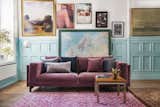 IKEA Nockeby sofa with a Bemz sofa in Clover velvet and cushion covers in Mist, Zinc and Sea.  Photo 6 of 11 in Vintage velvet by Bemz Design