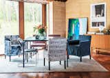 IKEA Nils chairs with covers from Bemz in Betula Zinc Grey, Christian Lacroix and Steel Blue Chenille.