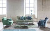 IKEA Stocksund sofa with a Bemz cover in Tea Green Panama Cotton. IKEA Stocksund armchair with a Bemz cover in Verdigris Brera Lino. 