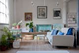 IKEA Nikkala sofa with a Bemz cover in Unbleached Belgian Linen Blend. Bemz cushions in True Blue Panama Cotton.