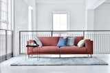 IKEA Nockeby sofa with a Bemz cover in Coral Brera Lino by Designers Guild