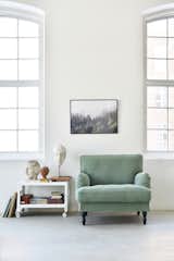 IKEA Stocksund armchair with a Bemz cover in Thyme Brera Lino by Designers Guild.