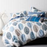 Leaves Percale Comforter Set: Lively leaves of modern, hand-drawn lines create a botanical graphic. Printed on smooth 200-thread count cotton percale. 