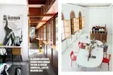 Left: The Perth Residence of Renee Coleman via The Design Files, This office is very discreet and blends in with it's environment perfectly. Right: The office beyond the dining/ meeting area is actually made from everyday packing material like cholguan that retails for about $5 a sheet. This image originally appeared in A Good-Looking Office System on the www.dwell.com site. These images appear on www.dwell.com