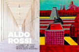 Left: Covered walkway at The San Cataldo Cemetery, Italy, 1971, Right: Aldo Rossi’s painting in inspiration for the cemetery  Photo 8 of 10 in Inspiring Icons/ Aldo Rossi