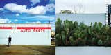 Left: The town is full of disused gas stations converted into galleries and shops, Right: Cacti at Thunderbird, Photography: Marcus Hay for SMH, Inc&nbsp;