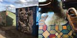 Left: Art covered dumpsters, Right: The floor at the famous Hotel Paisano where Elizabeth Taylor stayed while filming Giant Photography: Marcus Hay for SMH, Inc  Photo 7 of 7 in Instagram / Marfa / Texas