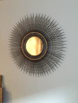 Sunburst mirror , nail art , artisan made  circa 1970s, Quebec.