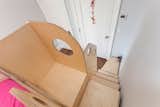 Stairs going to a loft bed