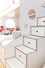 Twin over full bunk bed in white