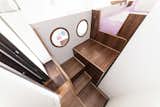 To reach the top bunk safely the stairs come in three sections with a top landing platform