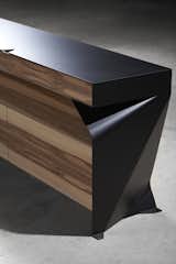 American Sweet Gum veneer with black steel powdercoated exterior
