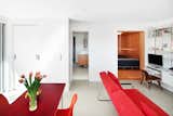 interior view to bathroom and sleeping quarters 