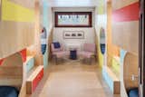 The second floor “bunk” room has six individial sleeping pods, giving dancers a semi-private place to rest and recharge.