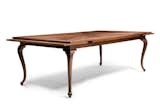 XPALEVSKY
“STARBURST” MARQUETRY DINING TABLE
USA, CONTEMPORARY
WALNUT WITH BRASS INLAY
90”L X 4’W X 30”H • EXTENDS TO 10’-6” 
$12,000 
Solid walnut marquetry-style dining table with brass inlay border. Extendable sides that rest under the tabletop expand to accommodate extra guests. Custom options available.